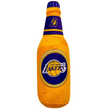 Pets First NBA Los Angeles Lakers Beer Bottle Plush Dog & CAT Squeak Toy - Cutest Stadium SODA Bottle Snack Plush Toy for Dogs & Cats with Inner