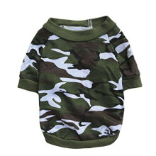 DroolingDog Camo Dog T-Shirt Medium Green