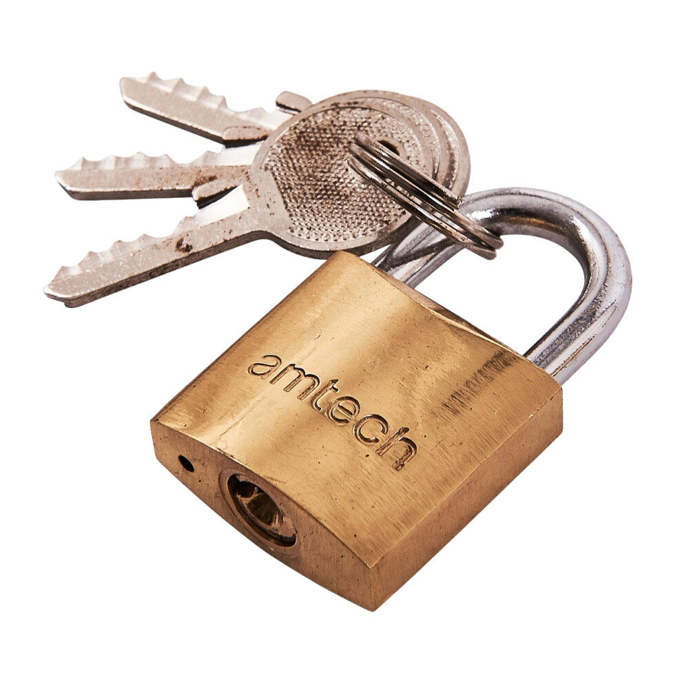 Amtech Brass Padlock 25Mm
