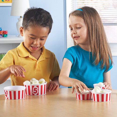 Learning Resources Learning Resources Slim Snacks Tel 'em Up Popcorn, Telspel, Set van 15, Leeftijd 2+ 1