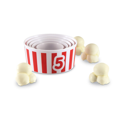 Learning Resources Learning Resources Slim Snacks Tel 'em Up Popcorn, Telspel, Set van 15, Leeftijd 2+ 2