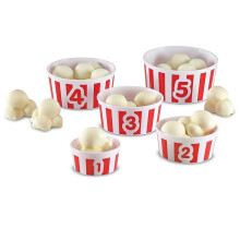 Ressources d'apprentissage Les collations intelligentes comptent 'Em Up Popcorn Counting Game Game Math Games Set de 15 ges 2+