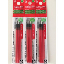 Pilot Gel Ink Refills for FriXion Ball 3 Gel Ink Multi Pen & FriXion Ball 4 Gel Ink Multi Pen  0.5mm  Red Ink  3 Packs 9 refills total Value Set