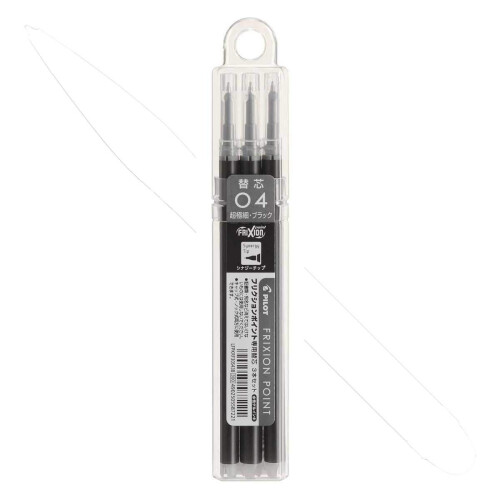 Pilot Pilot FRIXION Friction PenRefill LFPKRF 3pc LFPKRF30S43B Sort0,4mm