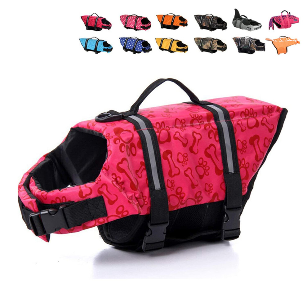 HAOCOO Dog Life Lify Veste Gile Saver Safety Sweet Sweet Sweet Awards With Reflective Stripes / R   glable Belt Dogs? Pink Bone XS