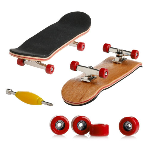 1 pacchetto Mini Maple Professional Maple Legno Lettari per skateboard set per bambini (rosso)