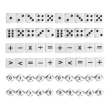 Lohoee Teaching Terning 16 mm Matematik terningspil for b?rn 8-12 ?r til Matematikundervisning Klassev?relsesudstyr Akrylmateriale (20stk Math Op