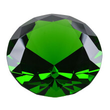 LONGWIN 60mm (2.4") Krystal Facetteret Diamant Papirvægt Bryllupsfavorit Hjem Deko (Grøn, 60mm)