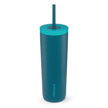LifeStraw Go Series Tumbler - Double Wall Insulated Stainless Steel Water Filter Laguna Teal Designed for Everyday Use Removes Bacteria Parasites