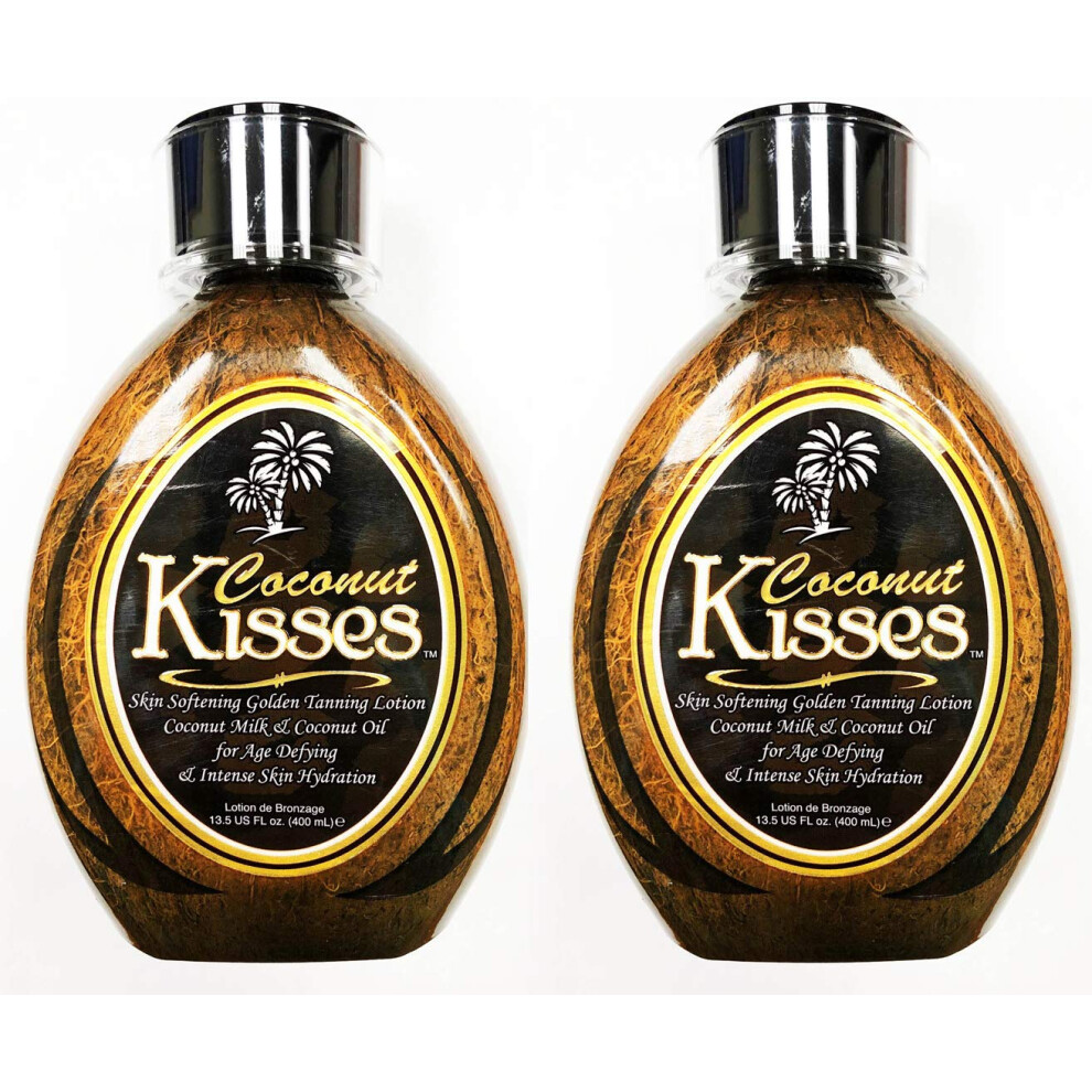 Veel (2) Ed Hardy COCONUT KISSES Golden Tanning Lotion 13,5 oz