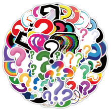 Question Mark Stickers 60 Pcs Waterproof Cartoon Funny Symbol Stickers for Water Bottle Skateboard Scrapbooking Luggage Computer Laptop Cars Bicy