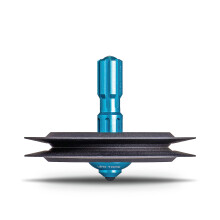 Plexity Labs UFO Toppe - Lubbock Lights - Metal Spinning Top (Sort Titanium.)