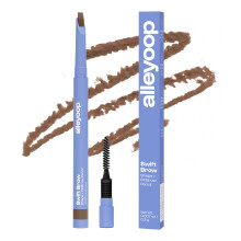 ALLEYOOP Swift Eyebrow All-In-1 Brow Definer with Built-In Sharpener & Spoolie Brush Water & Smudge Resistant and Eyebrow Pencil for Women Natu