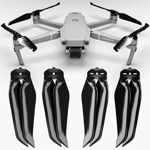 Master Airscrew Stealth Propellers for DJI Mavic 2 - Black  4 pcs