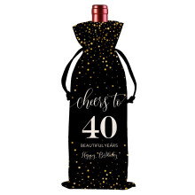 Sac vin pour 40e anniversaire, cadeaux de 40e anniversaire pour femmes, hommes, cadeaux d'anniversaire de 40 ans, fournitures de fte, ide de