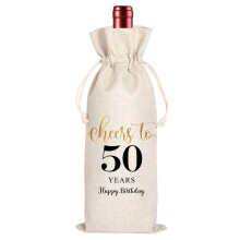 Sac vin pour 50e anniversaire, cadeaux de 50e anniversaire pour femmes, hommes, cadeaux d'anniversaire de 50 ans, fournitures de fte, ide de