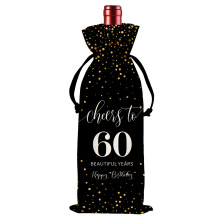 60th Birthday Wine Bag 60th Birthday Gifts for Women Men 60 Year Old Birthday Gift Party Supplies Sixty Birthday Gift Idea Wine Bag for Her Girl F