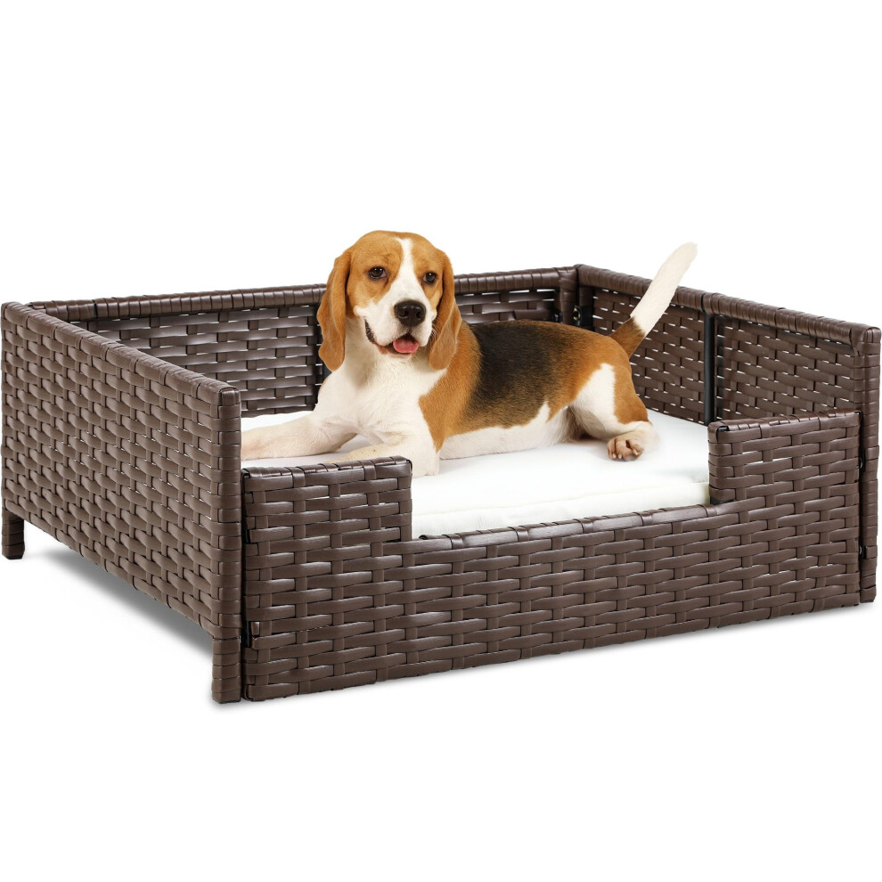 Canap Canap-Dog De Chien De Rotin Yitahome Avec Canap De Lit Pour Animaux De Compagnie En Osier En Osier Intrieur Rsistant L'eau Extrieur-image