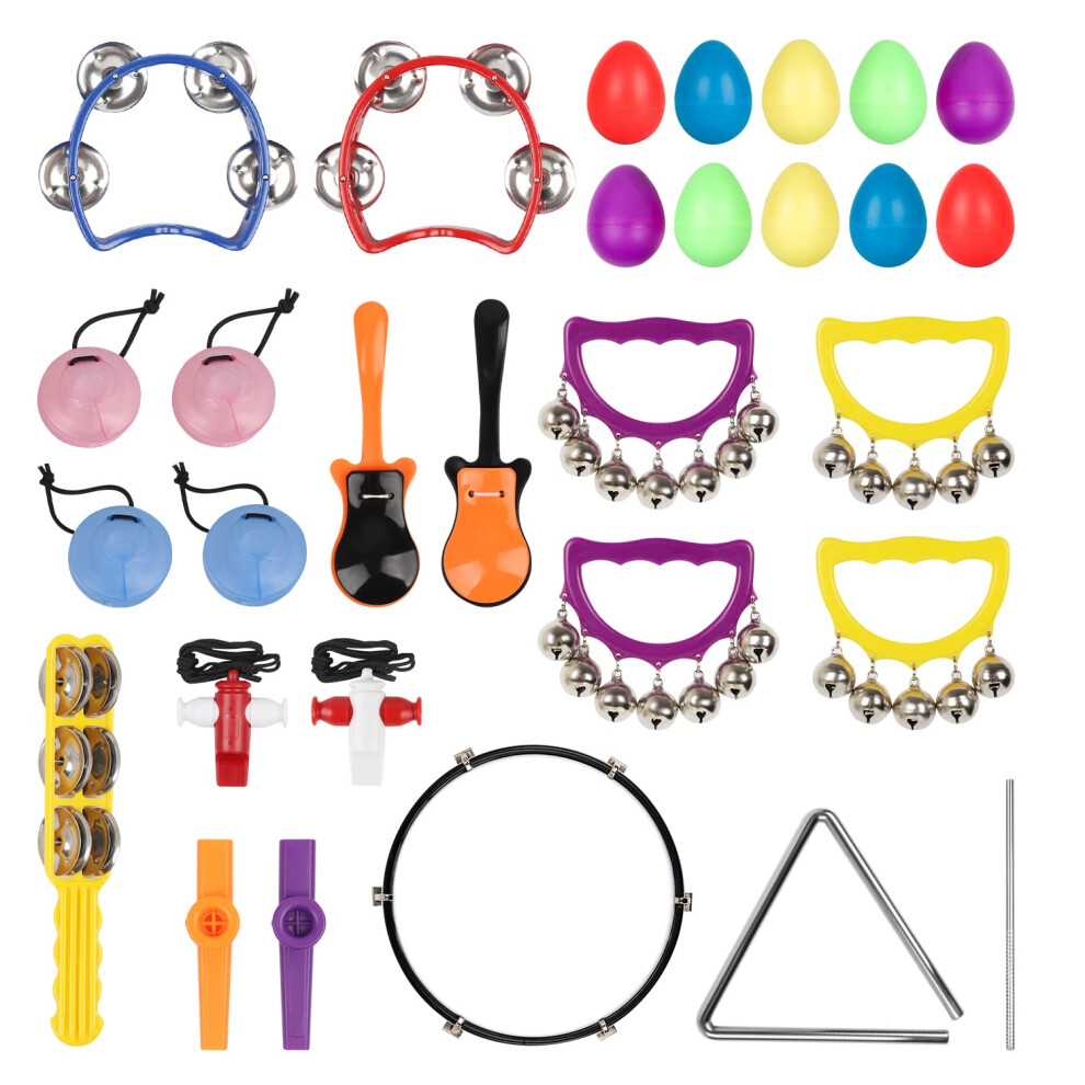MUSCELL Kids Musical Instruments Set Plastic Music Preschool Instruments for Kids Early Percussion Learning Toys for Toddlers 3+