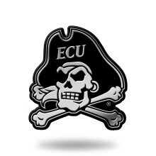 Rico Industries NCAA East Carolina Pirates Chrome Finished Auto Emblem 3D Sticker