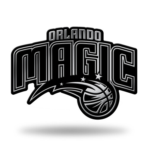Rico Industries NBA Chrome Finished Auto Emblem 3D Adesivo Orlando Magic 3 x 3,5 polegadas