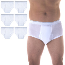 Wearever Heren Incontinentie Onderbroeken voor Blaascontrole met Super Absorptie - Herbruikbaar en Wasbaar (3 Stuks) (Wit) (S)
