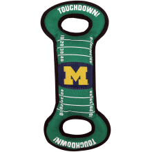 Lemmikkieläimet Ensimmäinen NCAA Football Field Dog -lelu vinkujalla. - Michigan Wolverines - hinaamiseen ja hakuun. - Luja ja kestävä PET-lelu