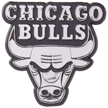 3D samolepka Rico Industries NBA Chicago Bulls s chromovanm emblmem