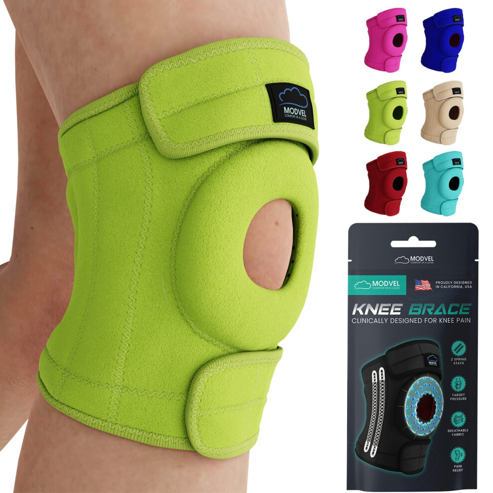 Modvel Elite Knee Brace For Women & Men With Side Stabilizers - Patella Gel Pads Brace For Meniscus Tear For Knee Pain Support Acl Knees Braces For