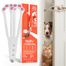 TGIOW Katzentrriegel, 2 Stck, Katzentrstopper, Haustiertrriegel, um den Hund aus der Katzentoilette und der Futtertrsttze fr Katzen fernzu
