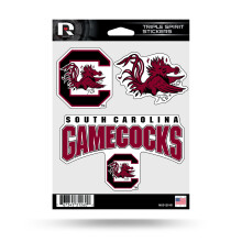 Rico Industries NCAA South Carolina Fighting Gamecocks gestanst Triple Spirit stickervel, n maat, 3-delig