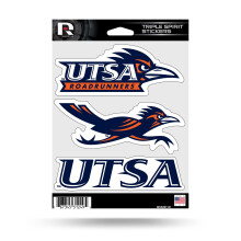 Rico Industries NCAA Texas-San Antonio Roadrunners Primary Design Dreifach-Aufkleberblatt