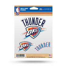 RICO INDUSTRIES NBA Oklahoma City Thunder Die Cut 3-delige Triple Spirit Sticker Sheet