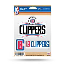 Rico Industries NBA Los Angeles Clippers gestanst Triple Spirit stickervel, n maat primair, 3-delig