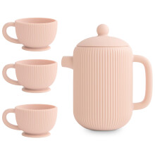mushie Silikone Baby Tea Leges?t | 4 stykker k?kkenleget?j til sm?b?rn 10 m?neder+ (r?dme)