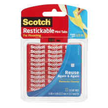 Clr Tabs Reusable .5X.5In 72Pc