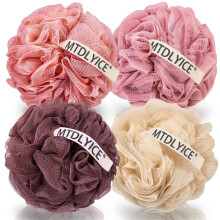 MTDLYICE Houba na lufu XXL Velk lufa 100 g 4 balen Houba do koupele Mekk stovan sprcha pro mue Sprchov peeling na telo Pouf Prsluenstv do k