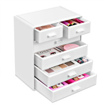 Sorbus Acrylic Makeup Organizer - Organization and Storage Case for Cosmetics Make Up & Jewelry - Large Makeup Organizer for Vanity Bathroom College