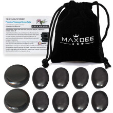 Maxdee Hot Stones massages?t: 10 sm? varme massagesten til professionel eller hjemmespabrug Ideel til afslapning Smertelindring og heling 1,6""""