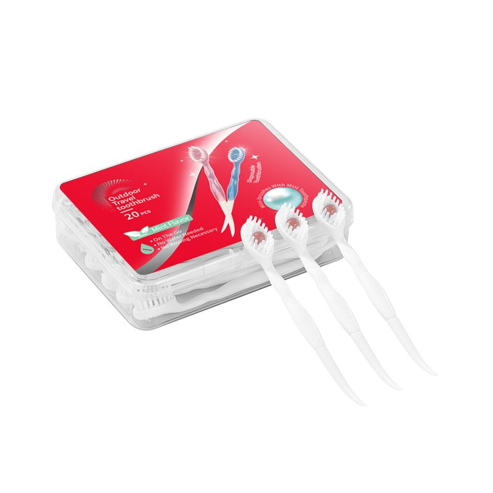 Malisseladi Mini Disposable Toothbrushes With Toothpaste And Toothpick Tongue Cleaners Reduce Bad Breath Tongue Scraper Prepasted Toothbrush Pick For Work Or