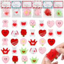 30 Stuks Mochi Squishy Speelgoed, Valentijnsdag Cadeaus voor Kinderen