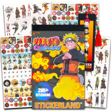 Naruto Stickers Party Favors Bundle - 295+ Deluxe Naruto Shippuden Stickers Featuring Naruto Sasuke Itachi Kakashi More | Naruto Gifts for Bo