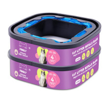 Premium kattenbak navulzakken |Jumbo 28FT 2-pack | Gaat tot 8 maanden mee | 2 cartridges voor superieure geurbestrijding