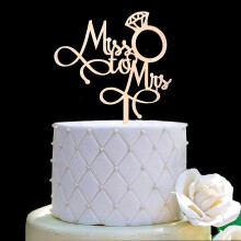 Miss To Mrs Cake Toppers - Brudebad Hr. og Mrs Bryllup/forlovelse/?gteskabsfestdekorationer (spejl rosa guld akryl)