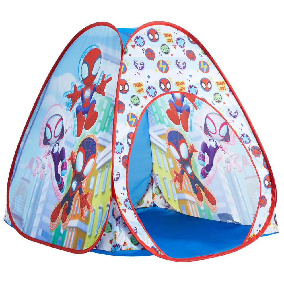 Marvel Spidey and His Amazing Friends 3 Piece Adventure Slumber Set Pop-Up Play Tent Pillow & Flashlight Fun Playhouse for Kids Ages 3-image-OPC-PHFQ9X6-NEW