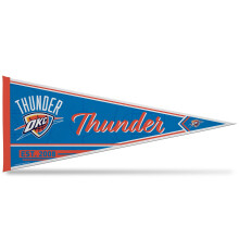 Rico Industries NBA Oklahoma City Thunder 12" x 30" Vilt Wanddecoratie Vlag - Perfect voor Thuis/Slaapkamer/Mancave