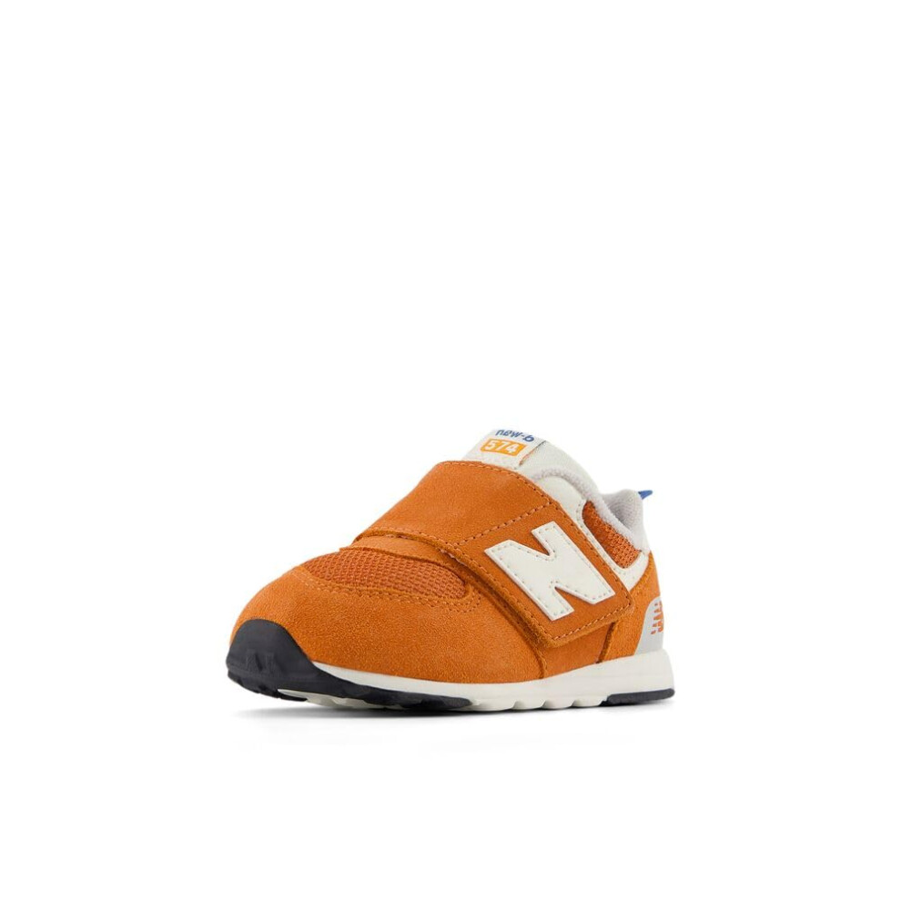 New Balance Baby 574 V1 New-B Hook and Loop Sneaker  Infield Clay/Sea Stone  4.5 X-Wide US Unisex Infant