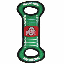 NCAA Football Field DOG LELU Squeakerilla. - OHIO STATE BUCKEYES - Hinaamiseen ja hakuun. - Luja ja kestävä PET-LELU