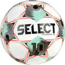 SELECT Numero 10 Soccer Ball  White/Teal/Coral V25  Size 5
