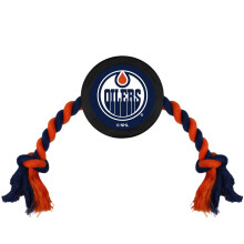 Pets First NHL Edmonton Oilers Puckspielzeug fr Hunde und Katzen. Spielen Sie Hockey mit Ihrem Haustier mit diesem lizenzierten Hundespielzeug als B